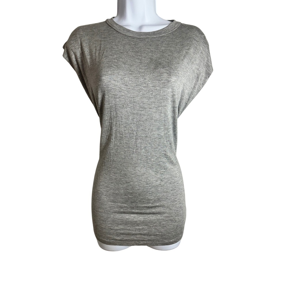 i love tyler madison ILTM Cozy Chic Heather Gray Cap Sleeve Tee Small
